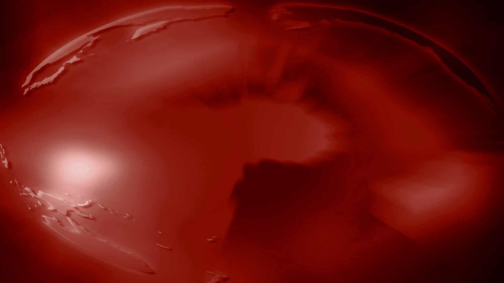 Globe Themed Video Menu Background with Earth Closeup in Red